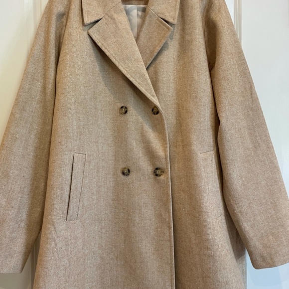 Crown & Ivy Double Breasted Women’s Wool Blend Coat - Picture 3 of 8